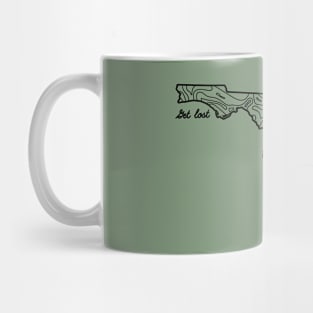 Get Lost Hiking Topographic Art Hike Florida State Map Mug